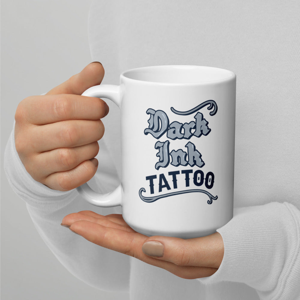 Dark Ink Tattoo Old Fashioned Logo 15 oz mug